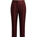 Burgundy Silk Trousers - Mazzenor Pants