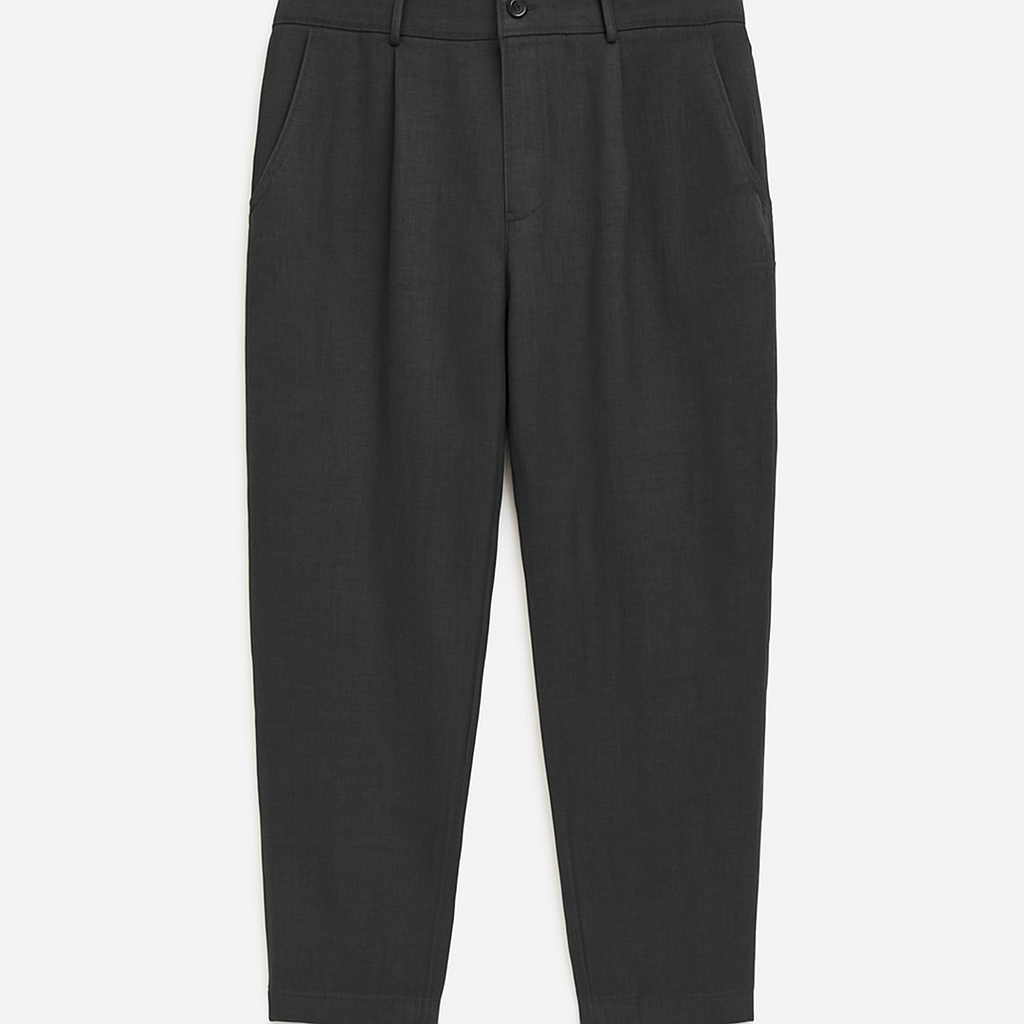 Charcoal Linen Trousers - Mazzenor Pants