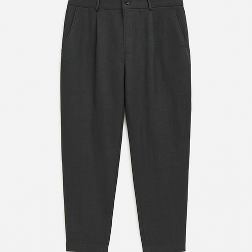 Charcoal Linen Trousers - Mazzenor Pants
