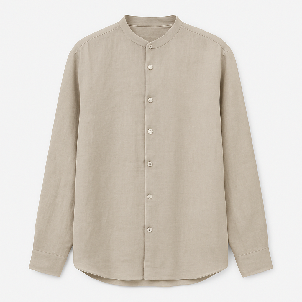 Linen Granddad Shirt - Mazzenor Shirts