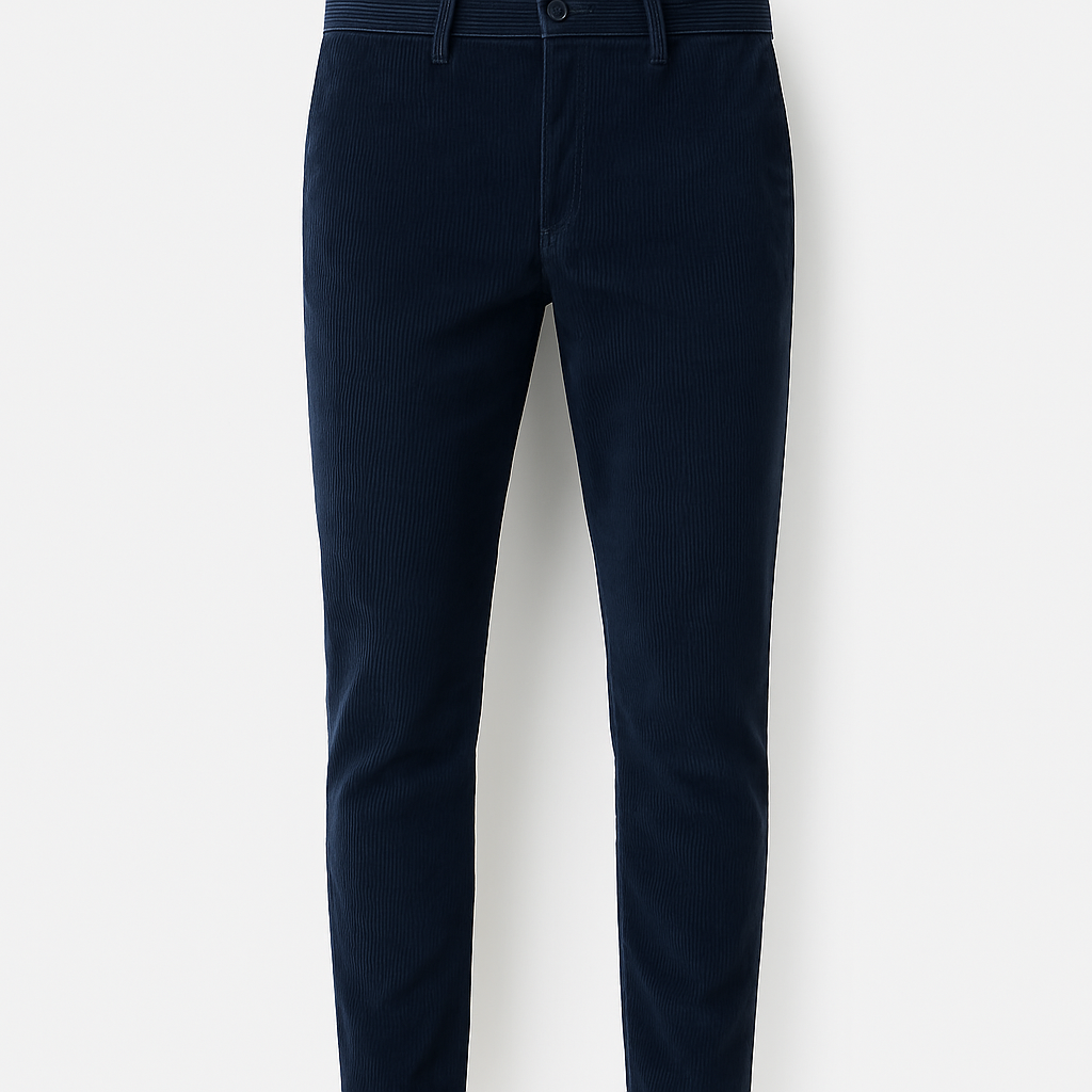 Navy Corduroy Chinos - Mazzenor Pants